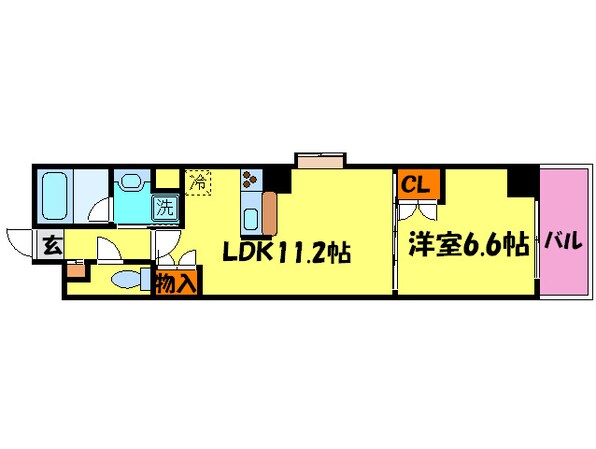 ベラジオ四条烏丸Ⅲ（４０４）の物件間取画像